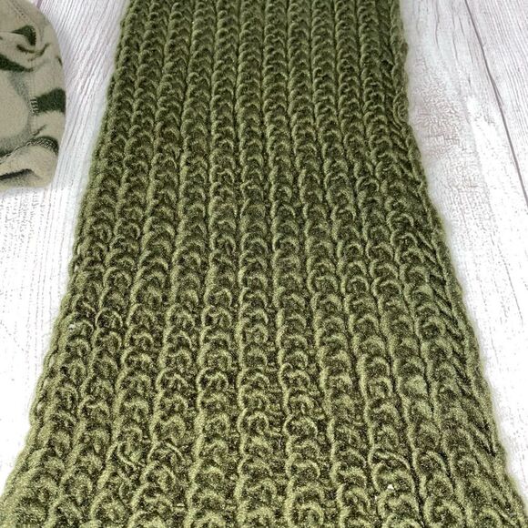 Infinity scarf large knit and fleece camo beanie hat - Picture 3 of 4